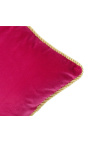 Coussin rectangulaire en velours couleur fuchsia 35 x 45