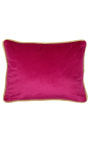 Cuscino rettangolare in velluto colore fucsia 35 x 45