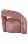 Большое кресло BENJI, дизайн 1970 года, из фактурного розового бархата