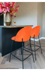 Dining chair "Alia" design i saffronvelvet med sorte ben