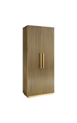 Grande credenza HERMIA contemporanea in look ottone dorato