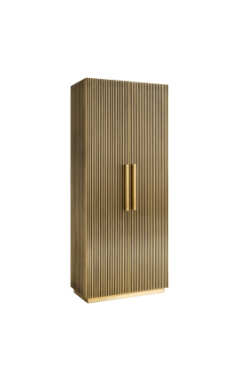 Large contemporary HERMIA cupboard in golden brass look