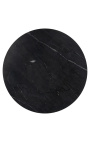 HERMIA-sivupöytä jalustalla mustalla marmorilla ja kultaisella messingillä