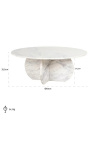 Mesa redonda en mármol blanco - Ø 90 cm