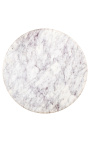SHERLOCK rundt sidebord i hvit marmor - 50 cm