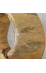 Sculpture contemporaine en bois de Tamarin "Anneau Temporel" Taille S