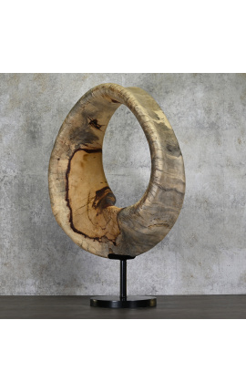 Sculpture contemporaine en bois de Tamarin 