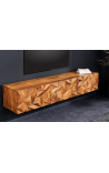 TV suspended cabinet Miles rosewood with pattern 3d