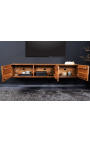 TV suspended cabinet "Miles" rosewood with pattern 3d