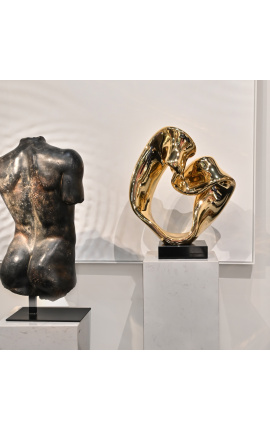Sculpture contemporaine dorée 