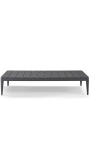 Grande table basse "Aérien" de couleur gris en aluminium