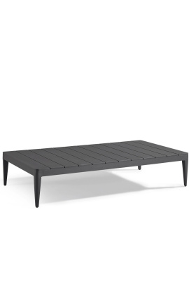 Grande table basse "Aérien" de couleur gris en aluminium