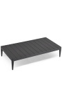 Grande table basse "Aérien" de couleur gris en aluminium