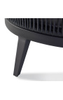 2-seater sofa "Aérien" grey aluminium colour and woven rope