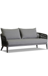 2-sitziges sofa Aérien graue aluminiumfarbe und gewebtes seil