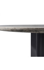 Eettafel "Aruba" aluminiumgroen met bovenkant in travertijn