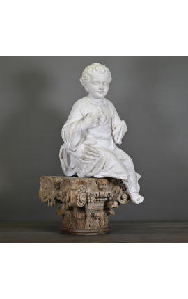 Duży posąg w fragmentowej wersji dziecka Jezusa