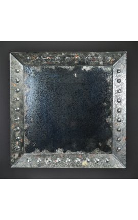 Veliko kvadratno ogledalo "Ulica Montmartre" - 100 cm x 100 cm
