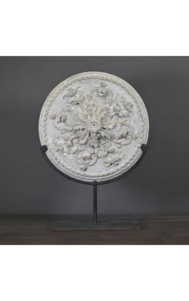 Rosace ceiling "To the leaves of Acanthes" metal black base