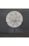 Rosace ceiling To the leaves of Acanthes metal black base