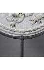 Rosace ceiling "To the leaves of Acanthes" metal black base