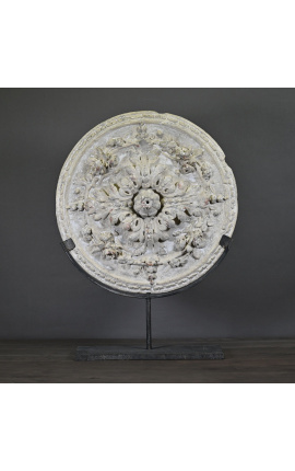 Rosace ceiling "To the flowers" metal black base