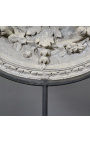 Soffitto Rosace "Alle foglie di Acanthes" metallo nero base