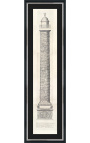 Large engraving of the Trajane column (exterior view) black and silver frame