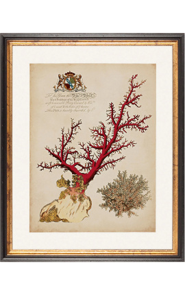 Gravura regală dreptunghiulară în culoare de corali - Model 4 - 50 cm x 40 cm