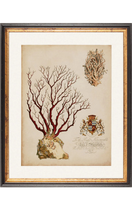 Kongelig rektangulær gravur i koralfarve - model 3 - 50 cm x 40 cm