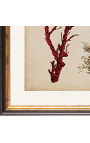 Gravura regală dreptunghiulară în culoare de corali - Model 2 - 50 cm x 40 cm