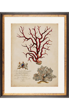Gravura regală dreptunghiulară în culoare de corali - Model 1 - 50 cm x 40 cm