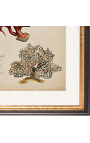 Gravure Royale rectangulaire en couleur de coraux - Modèle 1 - 50 cm x 40 cm