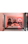 Wall artwork with aluminium neon "Space girl" LV red - 3 sizes possible