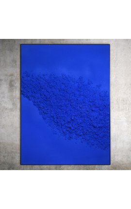 Contemporary square painting "Bleu Dune - Small Format"