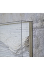Grand tableau contemporain "Ecume des jours" avec caisse en Plexiglass