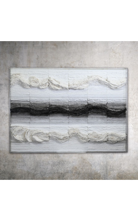 Grande pittura contemporanea "Ecume des Jours" con scatola in Plexiglass