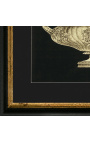 Horizontālā taisnstūrveida gravēšana ar vazu XIXème - modelis 4 - 50 cm x 40 cm