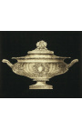 Horisontaalinen suorakulmainen kaivertaus vaasilla XIXème - malli 4 - 50 cm x 40 cm