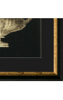 Horisontaalne ristkülikukujuline gravüür vaasiga XIXème - mudel 4 - 50 cm x 40 cm