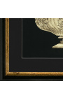 Horizontální obdélníková rytina s vázou XIXème - Model 3 - 50 cm x 40 cm