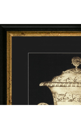 Pionowa rzeźba prostokątna z wazonem XIXème - Model 2 - 50 cm x 40 cm