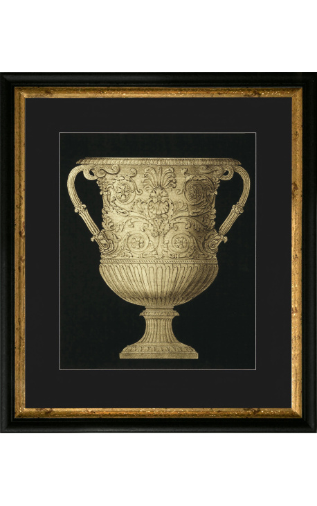 Svislá obdélníková rytina s vázou XIXème - vzor 1 - 50 cm x 40 cm