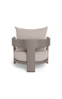 Großer Sessel "Aruba" stoff taupe farbe und taupe aluminium