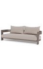 3 siters sofa "Aruba" taupe stofffarge og taupe aluminium
