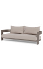 sofa pro 3 osoby "Aruba" bílá barva tkaniny a bílý hliník