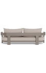 kolmipaikkainen sohva "Aruba" ruskea kankaiden väri ja ruskea alumiini