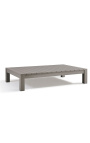 Stort soffbord "Nai Harn" aluminium Taupe färg