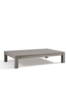Stort soffbord "Nai Harn" aluminium Taupe färg