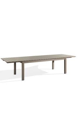 Grande tavolo da pranzo 230-330 cm "Nai Harn" in alluminio